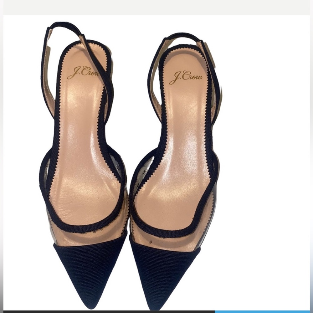 J. Crew Navy and Clear Women's Heels